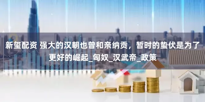 新玺配资 强大的汉朝也曾和亲纳贡，暂时的蛰伏是为了更好的崛起_匈奴_汉武帝_政策