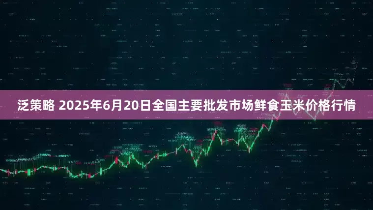 泛策略 2025年6月20日全国主要批发市场鲜食玉米价格行情