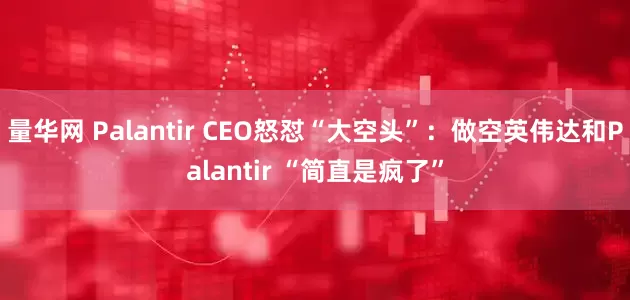 量华网 Palantir CEO怒怼“大空头”：做空英伟达和Palantir “简直是疯了”